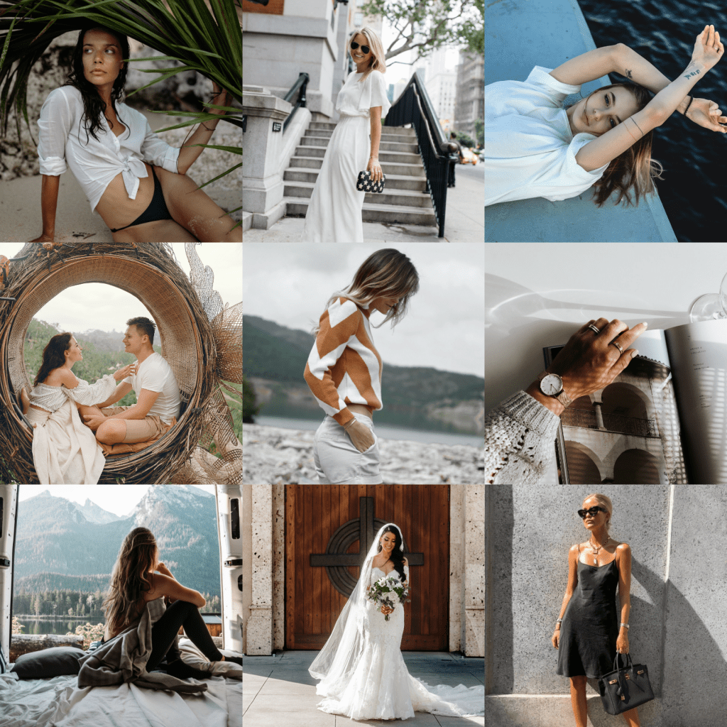 preset ślubny biały